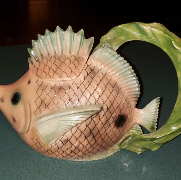 Custom vintage 1998 tropical fish Tea set - Picture 2 of 15